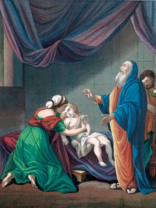 Elija, Prophet des Alten Testaments, erweckt den Sohn der Witwe von den Toten, um 1860
