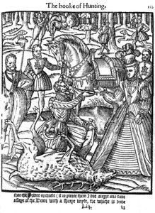 Elizabeth I. führt die Zeremonie des Hirschprüfens durch, 1576