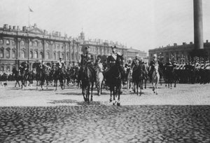 Kaiser Franz Joseph I. von Österreich auf Staatsbesuch in St. Petersburg, Russland, 1897 von Unbekannt