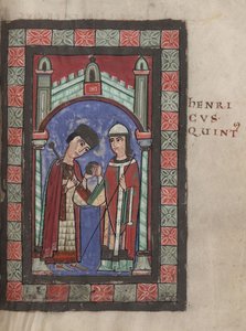 Kaiser Heinrich V. und Mathilde von England beim Hochzeitsfest in Mainz am 7. Januar 1114, 1114