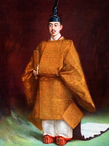 Kaiser Hirohito in seinen Krönungsgewändern, ca. 1924-1926 von Unbekannt
