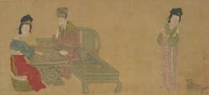 Kaiser Minghuang und Gemahlin Yang beim Weiqi-Spiel von Unbekannt