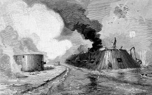 Gefechte zwischen Konföderierten und Unionisten, Amerikanischer Bürgerkrieg, 1852-1885 von Unbekannt