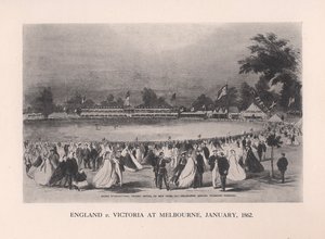 England gegen Victoria in Melbourne, Australien, Januar 1862