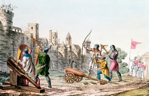 Englische Truppen greifen eine französische Stadt an, Hundertjähriger Krieg, 1337-1453, ca. 1830