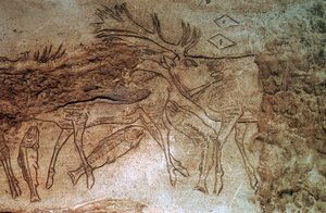 Gravierte Knochen aus Lortet, Hautes Pyrenees von Unbekannt