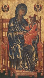 Thronende Madonna mit Kind