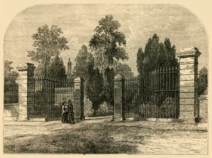 Eingang zum Brompton Friedhof, ca. 1876
