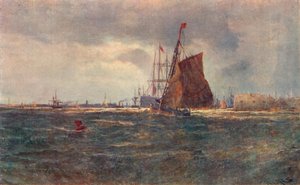 Eingang zum Hafen von Portsmouth, spätes 19. Jahrhundert, 1906 von Unbekannt