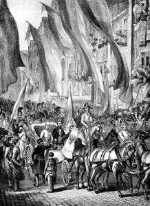 Einzug von Erzherzog Johann von Österreich in Frankfurt am 11. Juli 1848, 1848 von Unbekannt