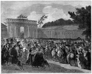 Einzug der französischen Armee in Berlin, 27. Oktober 1806, 1882-1884 von Unbekannt