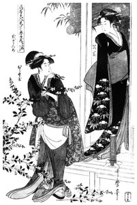 Episode aus einer Parodie des Chushingura, japanisch, um 1797