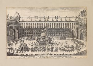 Reiterballett im Hof der Wiener Hofburg, 1667 von Unbekannt