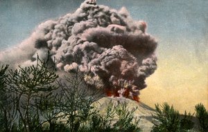 Ausbruch des Vesuvs, Italien, April 1906