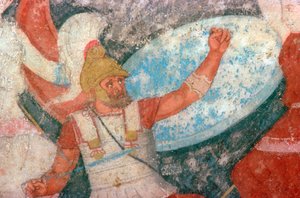 Etruskische Malerei einer Schlacht zwischen Griechen und Amazonen von Unbekannt