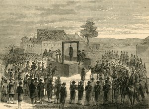 Hinrichtung von Lord Ferrers in Tyburn, 1760, um 1876 von Unbekannt