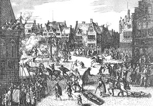 Hinrichtung der Verschwörer des Pulververschwörung 1606 von Unbekannt