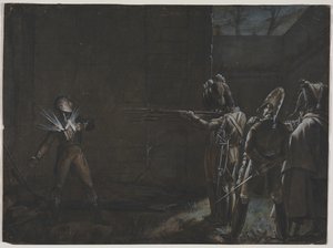 Hinrichtung des Herzogs von Enghien, 21. März 1804, ca. 1870 von Unbekannt