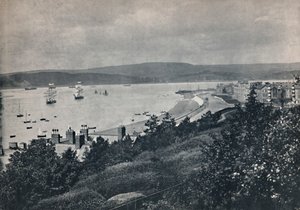 Exmouth - Ansicht des Strandes und des gegenüberliegenden Ufers, 1895 von Unbekannt