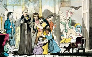 Exorzismus mit Glocke, Buch und Kerze, 1816 von Unbekannt