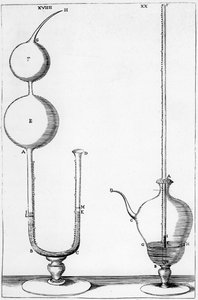 Experimentelle Barometer verwendet von der Accademia del Cimento, Florenz, Italien, 1691 von Unbekannt