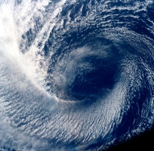 Auge des tropischen Sturms Blanca, fotografiert zwischen dem 17. und 24. Juni 1985 von Unbekannt