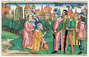 Esra 6:16: der Tempel von Jerusalem wird von König Darius eingeweiht