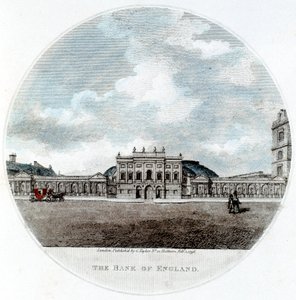 Fassade der Bank of England, Threadneedle Street, London, 1796
