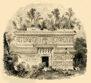 Fassade eines einheimischen Palastes in Yucatan, 1890 von Unbekannt