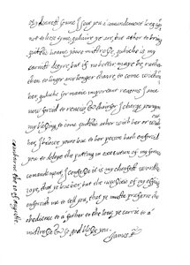 Faksimile eines Briefes, datiert 10. August 1623, 1904 von Unbekannt