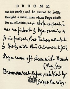 Faksimile eines korrigierten Korrekturabzugs von Johnsons Lives of the Poets, aus dem Original im For von Unbekannt