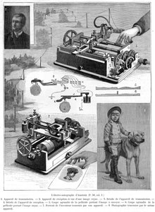 Faksimile- oder Kopiertelegrafensystem von Amstutz aus Cleveland, Ohio, USA, 1896 von Unbekannt