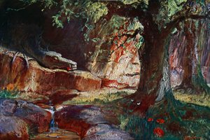 Fafner in seiner Höhle, 1906 von Unbekannt