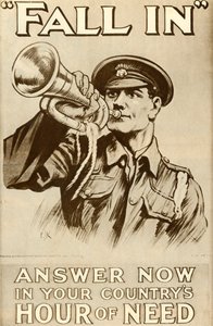Fall In: Antwortet jetzt in der Stunde der Not eures Landes, 1915