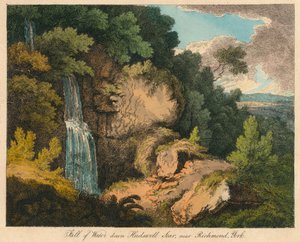 Wasserfall bei Hudswell Scar, nahe Richmond, York, 19. Jahrhundert von Unbekannt