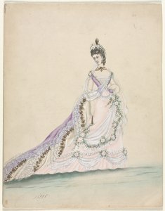 Modestudie entworfen für Worth, 1870