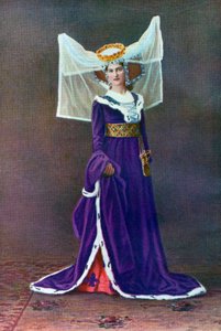Weibliche Kleidung aus der Zeit Heinrichs VI., 1910 von Unbekannt