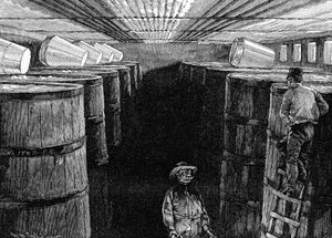 Gärkeller in einer amerikanischen Brauerei, 1885 von Unbekannt