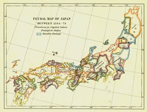 Feudalkarte von Japan zwischen 1564-73, 1903 von Unbekannt