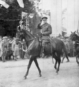 Feldmarschall Sir Douglas Haig während der Siegesparade, Paris, Frankreich, 14. Juli 1919 von Unbekannt