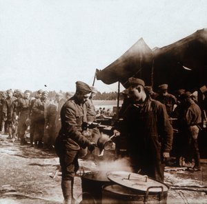 Feldküche im amerikanischen Lager, Melette, Frankreich, ca. 1914-ca. 1918 von Unbekannt