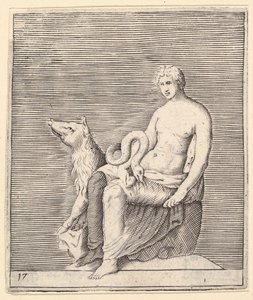 Figur mit Schwein und Schlange, veröffentlicht ca. 1599-1622