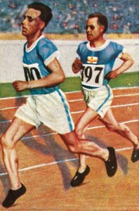 Finnische Läufer Ville Ritola und Paavo Nurmi, 1928
