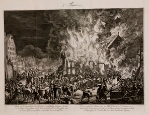 Feuer in der alten Seilerei, Amsterdam, Holland von Unbekannt