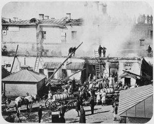Feuer in Moskau, Russland, 1872