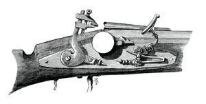 Feuerstein oder Schnapphahn aus Haddon Hall, Derbyshire, ca. 1620, ca. 1880 von Unbekannt
