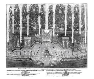 Feuerwerk anlässlich der Krönung von Anna Ioannovna am 30. April 1730, 1730 von Unbekannt