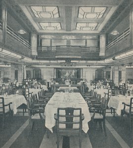 Erste-Klasse Speisesaal in der Queen of Bermuda, 1937