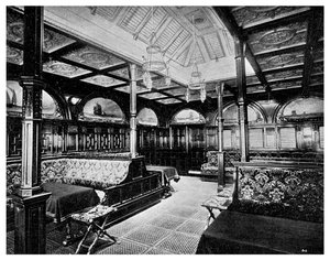 Erste Klasse Rauchsalon an Bord des P&O-Dampfschiffs SS India, 1901 von Unbekannt