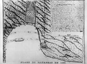 Erste Zeichnungen von Matanzas, 1680, 1920er Jahre von Unbekannt